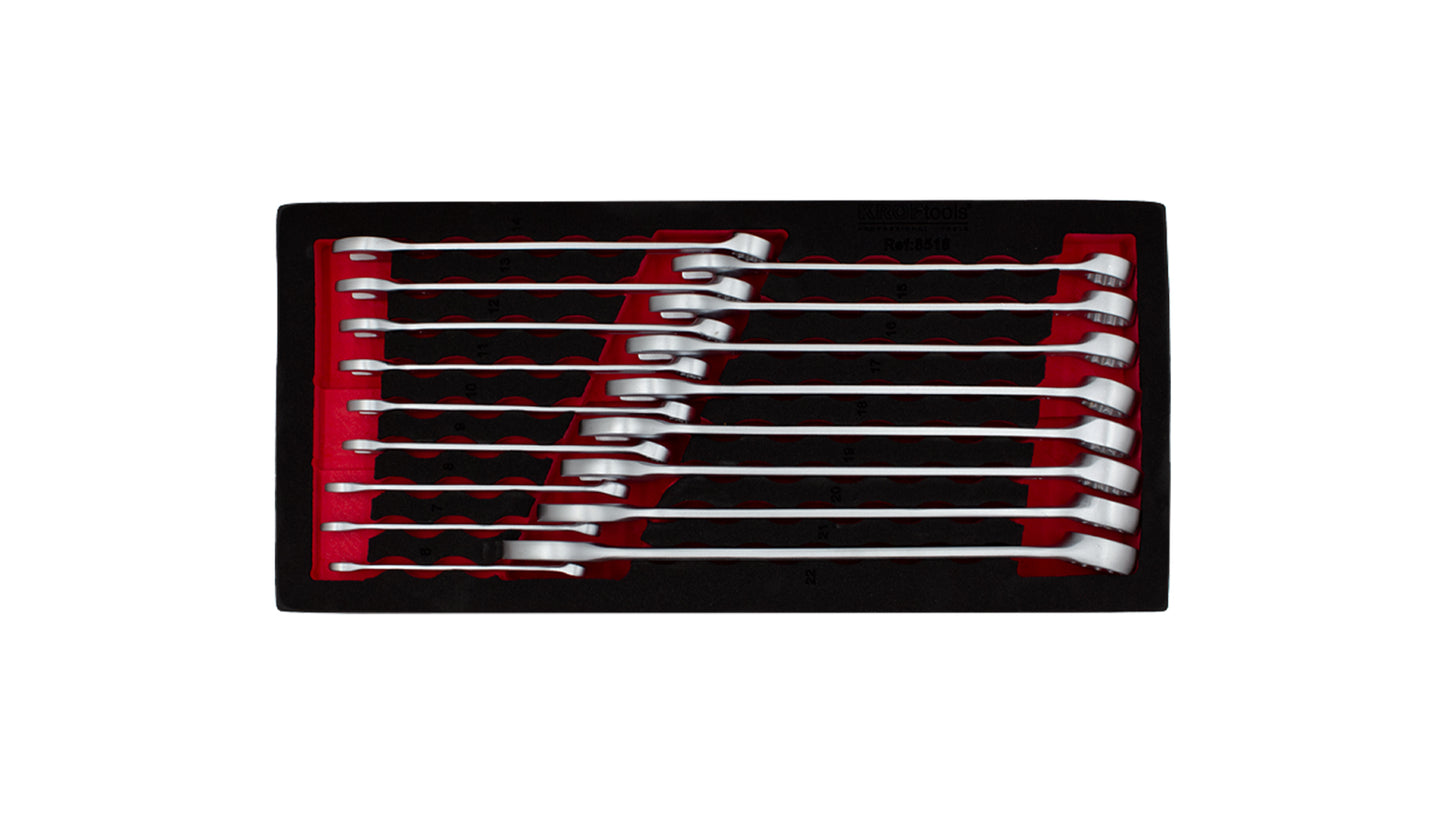 Módulo 17 peças chaves de boca luneta 6-22mm